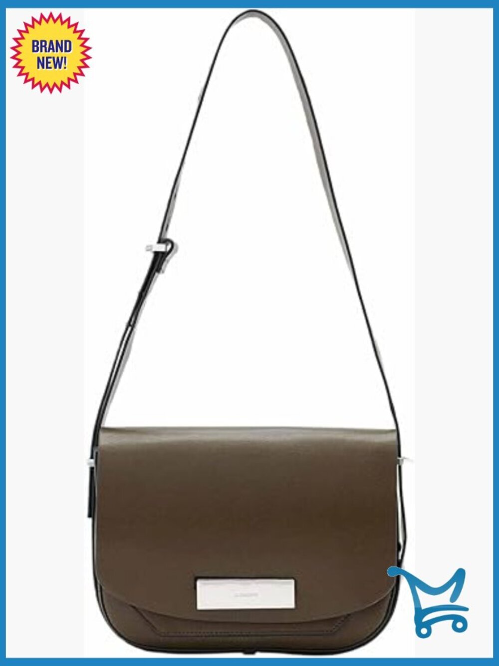 Leather Satchel Shoulder Bag Adjustable Strap Push Lock Closure